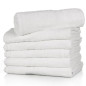 Lot de 12 Serviettes de Toilette Blanches 50x90