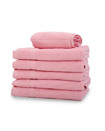 Lot de 12 Serviettes de Toilette Rose Poudré 50x90