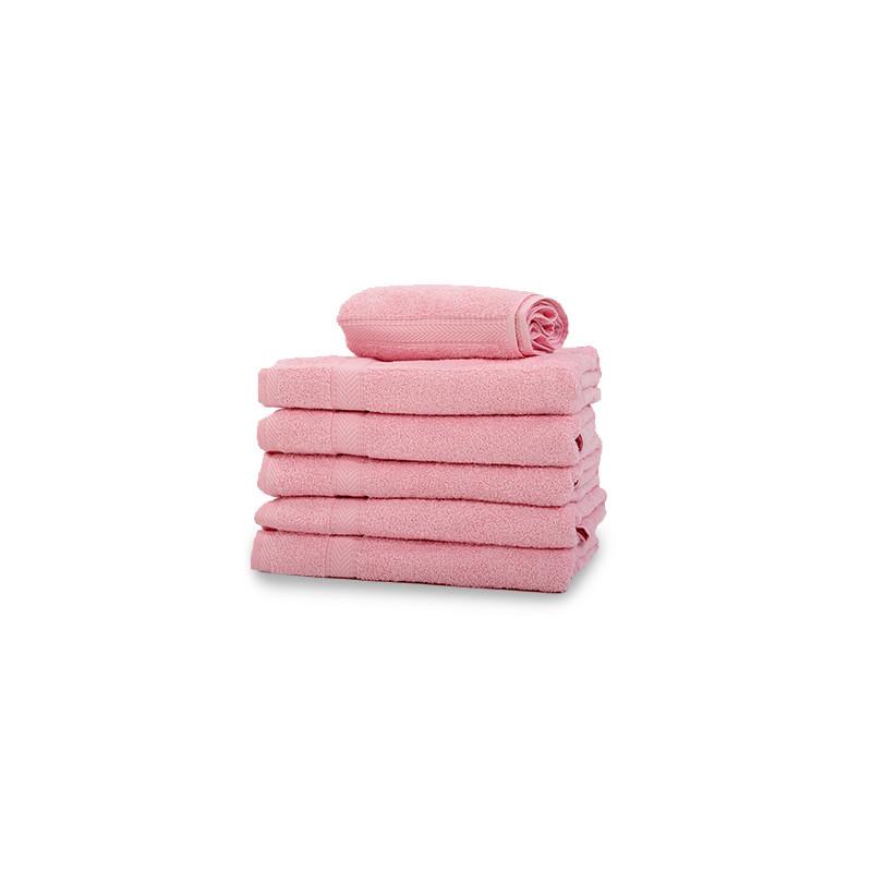 Lot de 12 Serviettes de Toilette Rose Poudré 50x90