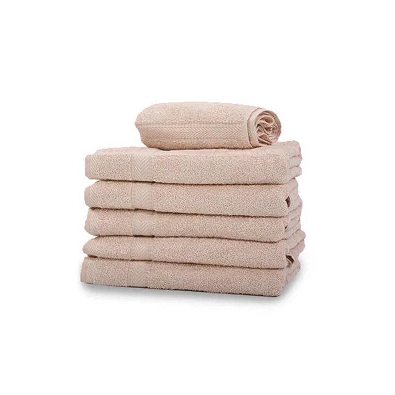 Lot de 12 Serviettes de Toilette Taupe 50x90