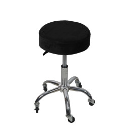 Housse Noire de Tabouret Rond Universelle