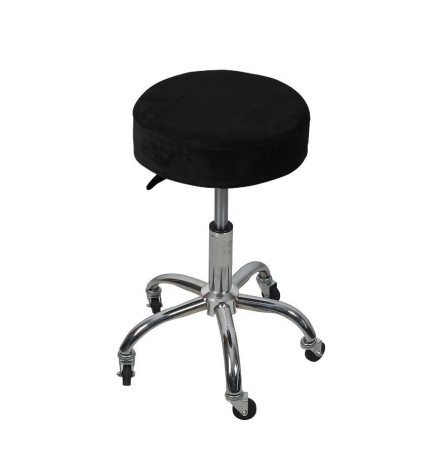 Housse Noire de Tabouret Rond Universelle