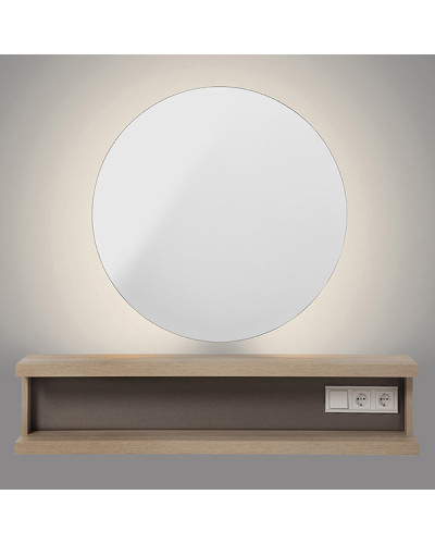 Miroir Rond Seul Retroéclairé Elor
