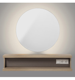 Miroir Rond Seul Retroéclairé Elor