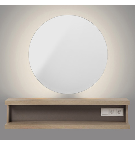 Miroir Rond Seul Retroéclairé Elor