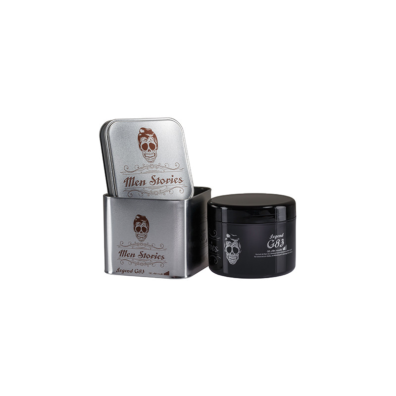 Gel Effet Mouille Boite Métal Men Stories 500 ml Gel Effet Mouille Boite Métal Men Stories 500 ml