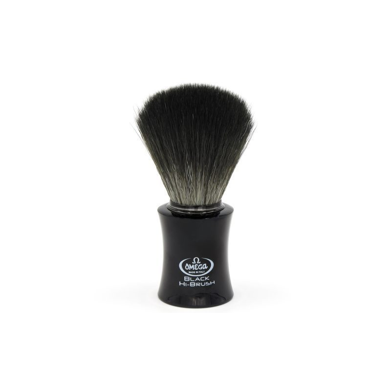 Blaireau de Rasage Synthétique Manche en Bois Noire OMEGA
