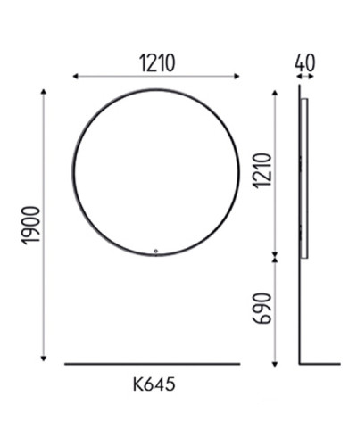 Miroir Circulaire LED BIG SELFIE 120ø Karisma