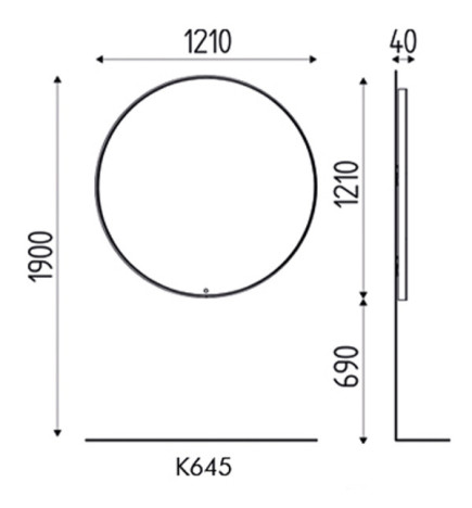 Miroir Circulaire LED BIG SELFIE 120ø Karisma