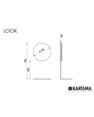 Miroir Mural Look Avec Eclairage LED Karisma