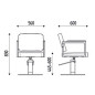 Fauteuil KISS Base Carrée Pompe Hydraulique Karisma