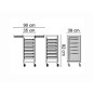 Table de service Smart Coiffure 6 Tiroirs Ceriotti