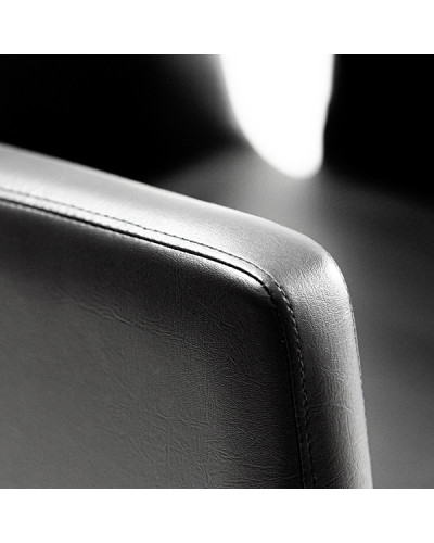 Fauteuil Quiff Skai Noir à Pompe Hydraulique DDUUEETT