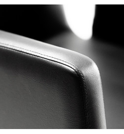 Fauteuil Quiff Skai Noir à Pompe Hydraulique DDUUEETT