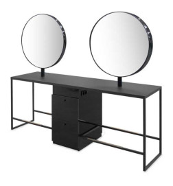 Coiffeuse Centrale 4 Places Scamnum Noire Nelson Mobilier