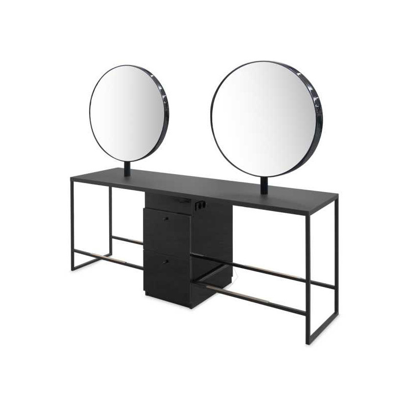 Coiffeuse Centrale 4 Places Scamnum Noire Nelson Mobilier Coiffeuse Centrale 4 Places Scamnum Noire Nelson Mobilier