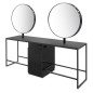 Coiffeuse Centrale 4 Places Scamnum Noire Nelson Mobilier Coiffeuse Centrale 4 Places Scamnum Noire Nelson Mobilier