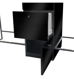 Coiffeuse Centrale 4 Places Scamnum Noire Nelson Mobilier
