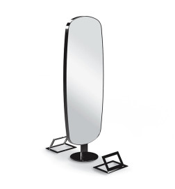 Coiffeuse Ovalis Double Noire Nelson Mobilier