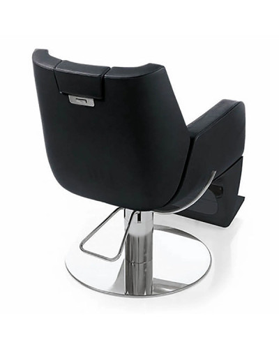 Fauteuil Barbier Boss-light Noir Base Ronde Pompe Hydraulique Nelson Mobilier