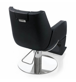 Fauteuil Barbier Boss-light Noir Base Ronde Pompe Hydraulique Nelson Mobilier