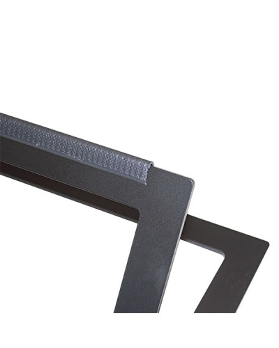 Repose-pieds Métal Noir Nelson Mobilier