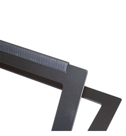 Repose-pieds Métal Noir Nelson Mobilier