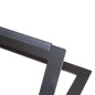 Repose-pieds Métal Noir Nelson Mobilier
