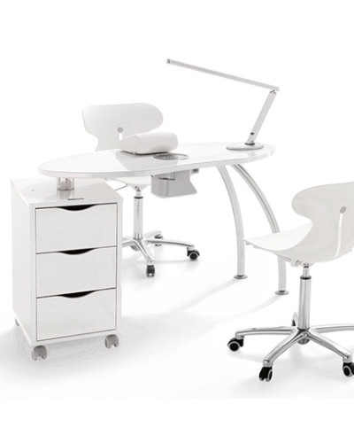 Table Manucure Brio Easy Blanc Laque Aspi