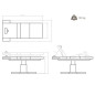 Table de Massage Électrique Poséidon Skaï Blanc Pied Wengé