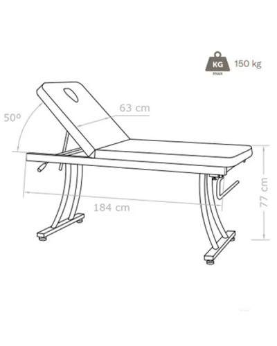 Table De Massage Helios Skaï Blanc DDUUEETT