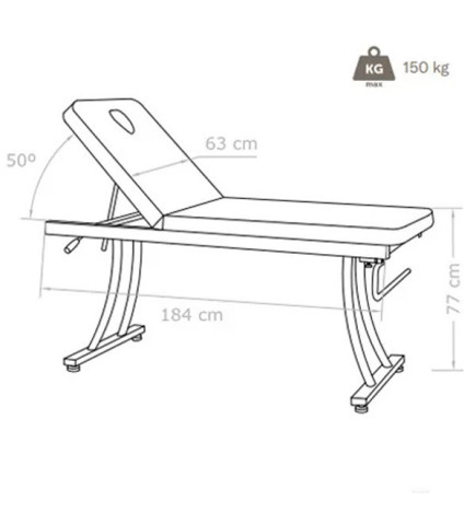 Table De Massage Helios Skaï Blanc DDUUEETT