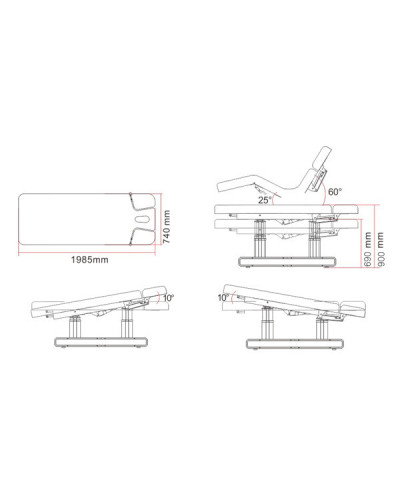 Table Spa Electrique Muse avec Matelas Chauffant intégré