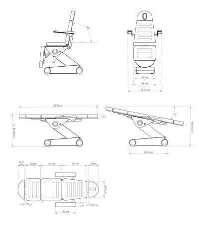 Fauteuil de Soins Electrique 4 Moteurs B-LIGHT 502