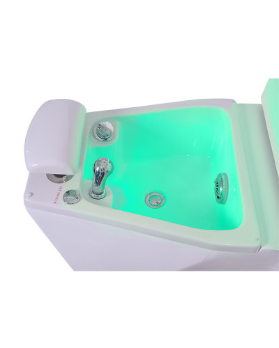Fauteuil de SPA Pédicure 2 Moteurs en Skai Blanc GENTLE
