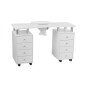 Table Manucure Distal Double 8 Tiroirs 4/4 Blanche Table Manucure Distal Double 8 Tiroirs 4/4 Blanche