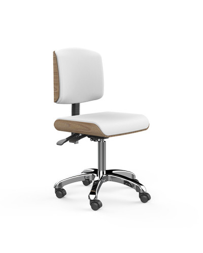 Tabouret Zoi Bois Naturel Blanc SilverFox