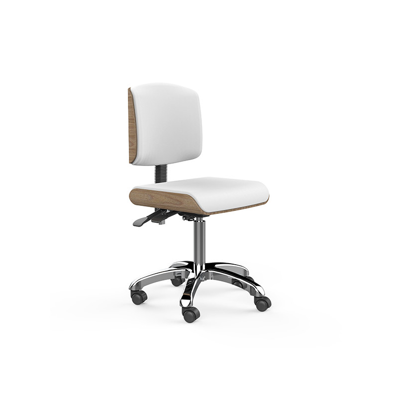 Tabouret Zoi Bois Naturel Blanc SilverFox Tabouret Zoi Bois Naturel Blanc SilverFox