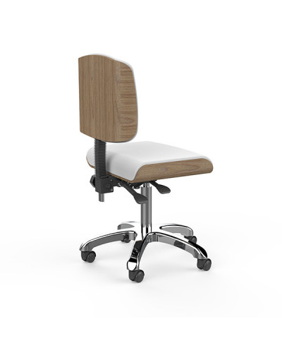 Tabouret Zoi Bois Naturel Blanc SilverFox