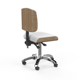 Tabouret Zoi Bois Naturel Blanc SilverFox