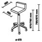 Tabouret Iron Marron Nelson Mobilier