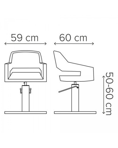 Fauteuil Nice 2 Base Carrée