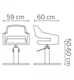 Fauteuil Nice 2 Base Carrée