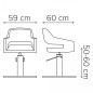 Fauteuil Nice 2 Base Carrée