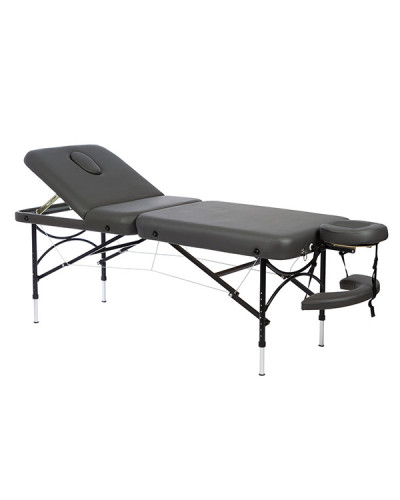 Lit Portable Reiku Skai Noir Pieds en Aluminium Coinfycare