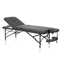 Lit Portable Reiku Skai Noir Pieds en Aluminium Coinfycare