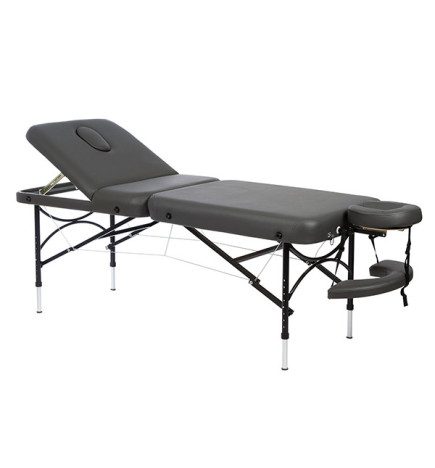 Lit Portable Reiku Skai Noir Pieds en Aluminium Coinfycare