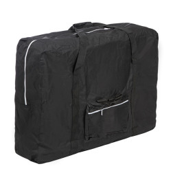 Lit Portable Reiku Skai Noir Pieds en Aluminium Coinfycare