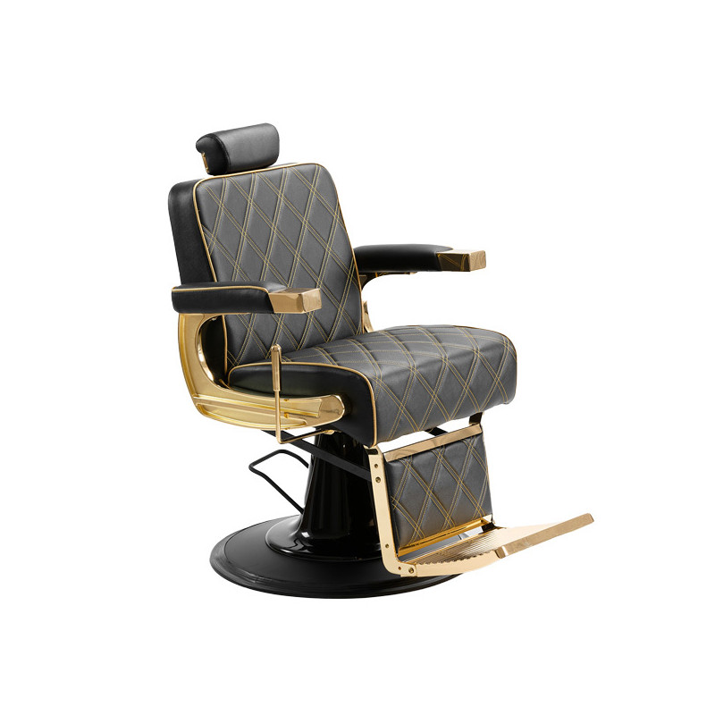 Fauteuil Gon Gold Homme Noir Base Ronde Pompe Hydraulique Logyks