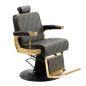 Fauteuil Gon Gold Homme Noir Base Ronde Pompe Hydraulique Logyks